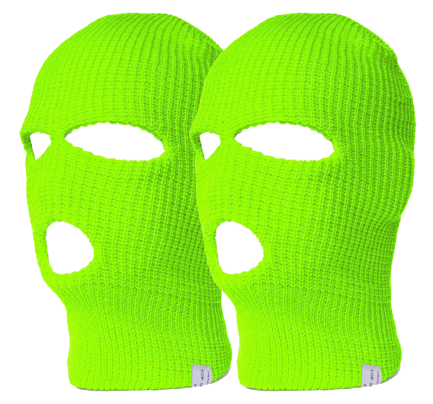 Paquete de 2 gorros superiores de 3 agujeros máscara facial de esquí pasamontañas - Imagen 10 de 20