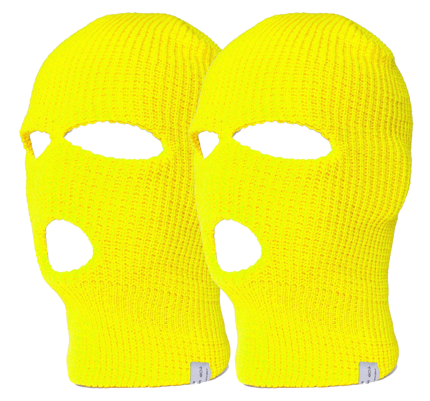 Paquete de 2 gorros superiores de 3 agujeros máscara facial de esquí pasamontañas - Imagen 12 de 20