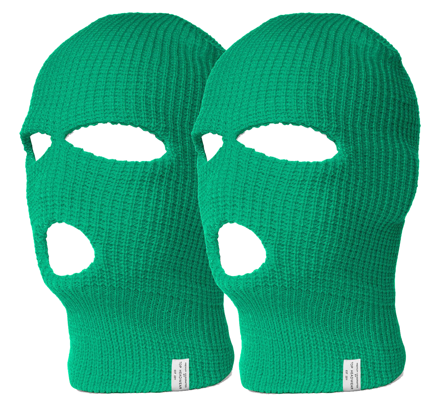 Paquete de 2 gorros superiores de 3 agujeros máscara facial de esquí pasamontañas - Imagen 8 de 20