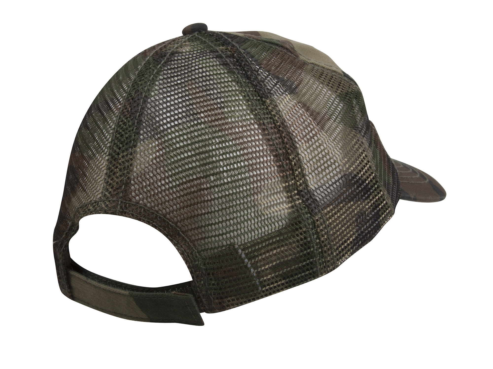 TOP HEADWEAR Enzyme Washed Camo Mesh Trucker Hat - Low Profile, Hook & Loop Back, One Size Fits Most - View #4