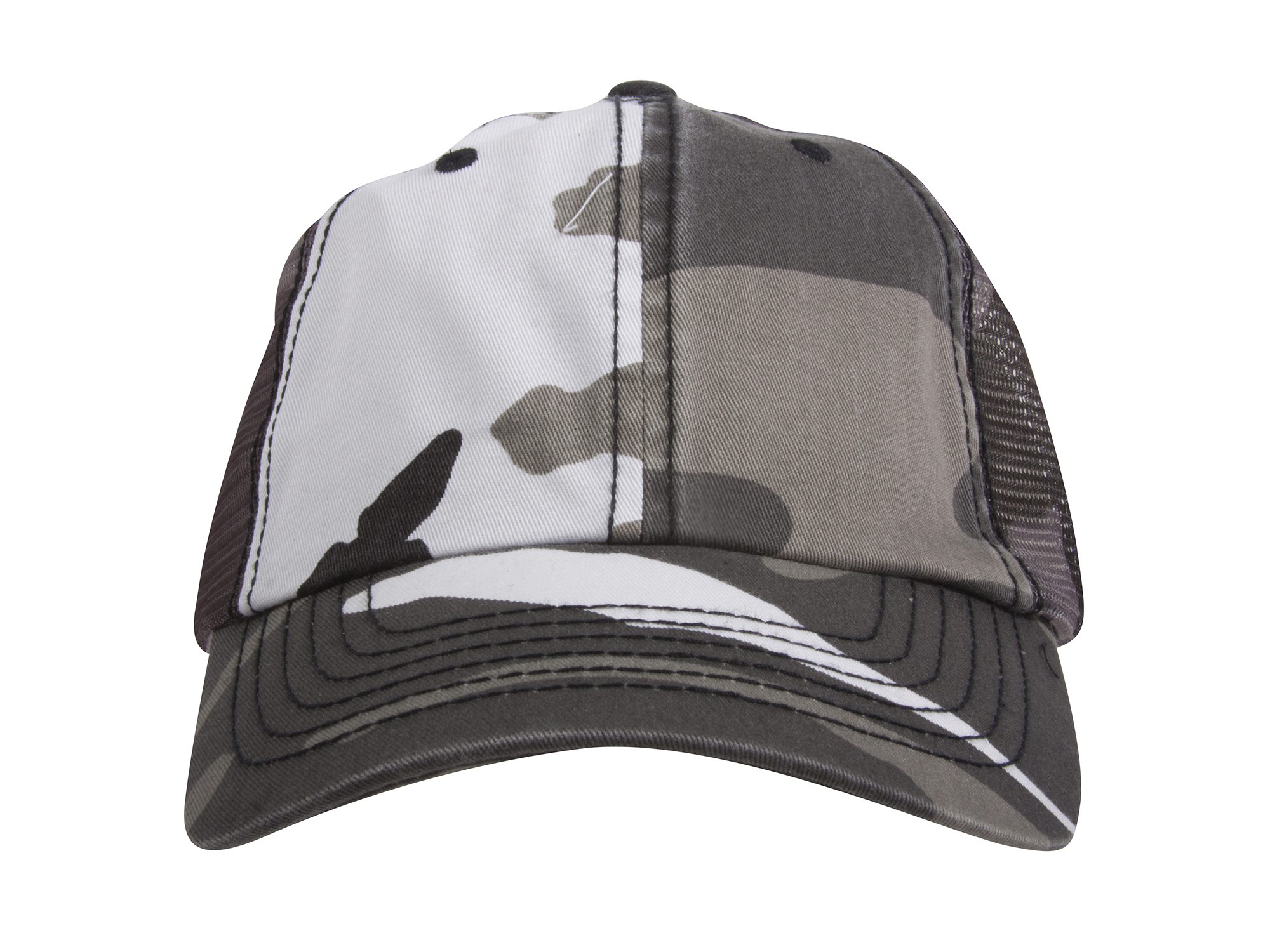 Blue Camo Trucker Hat - Enzyme Washed Adjustable Mesh Cap For Men & Women