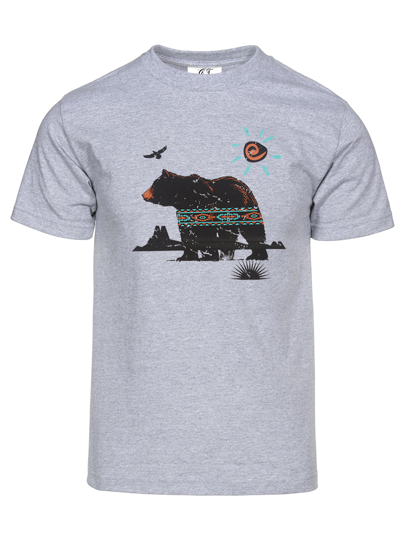 Mens Tribal Brown Bear Short-Sleeve T-Shirt - Picture 4 of 5